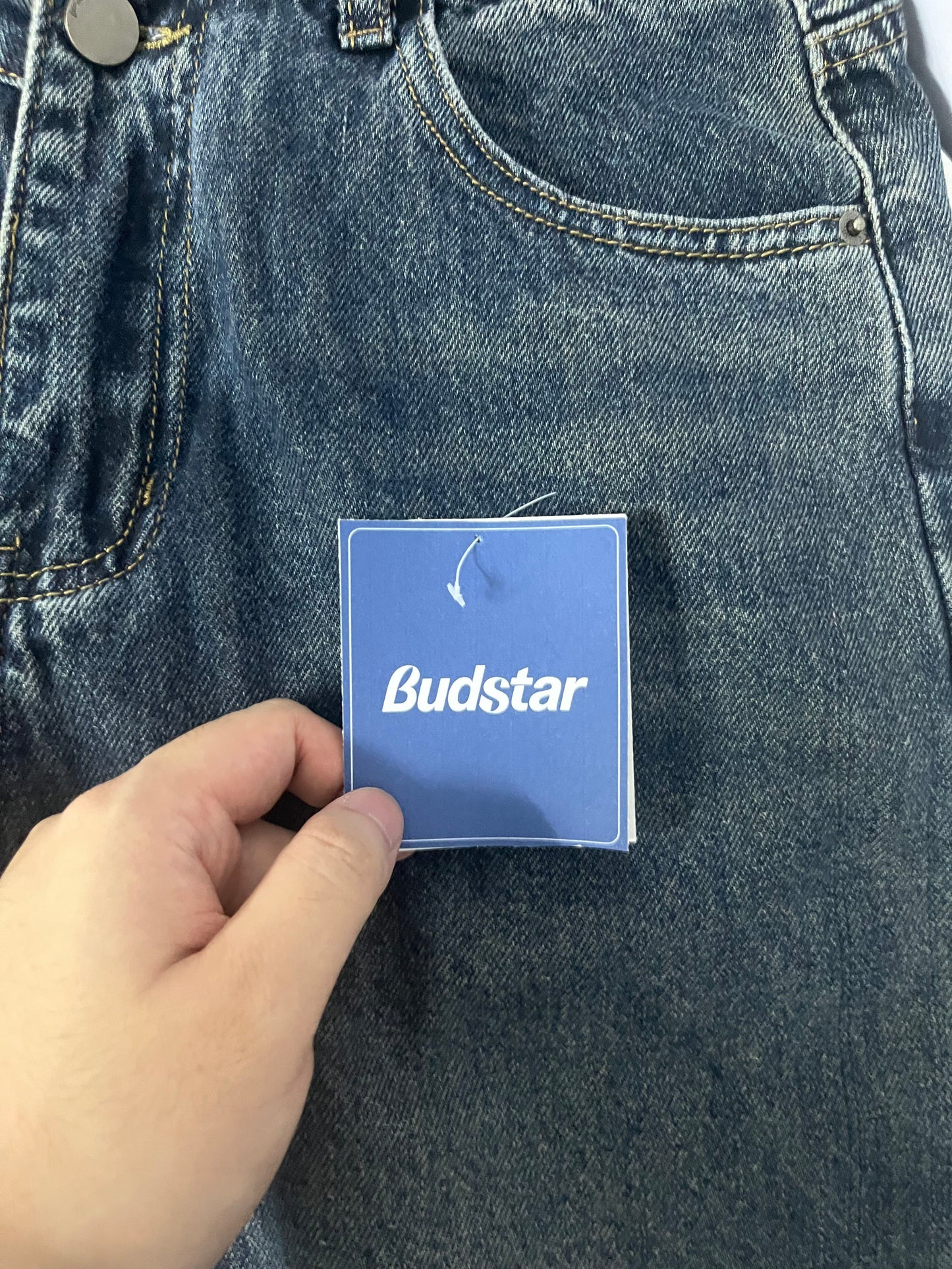 Budstar Vintage Washed Jeans High-Waisted & Slim-Fitting Comfortable & Versatile A Fashion Staple for Daily Styling
