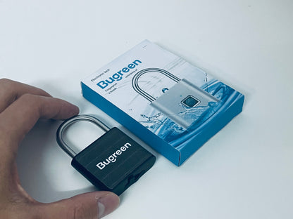 Bugreen Fingerprint Sensor Electronic Padlock Smart Security Item with One-Touch Unlocking