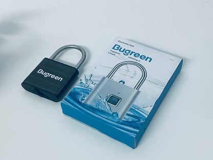 Bugreen Fingerprint Sensor Electronic Padlock Smart Security Item with One-Touch Unlocking