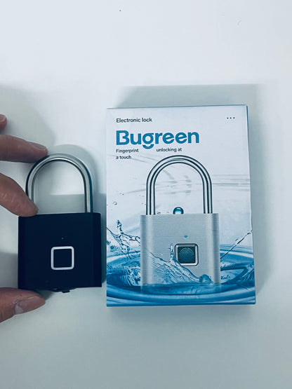 Bugreen Fingerprint Sensor Electronic Padlock Smart Security Item with One-Touch Unlocking