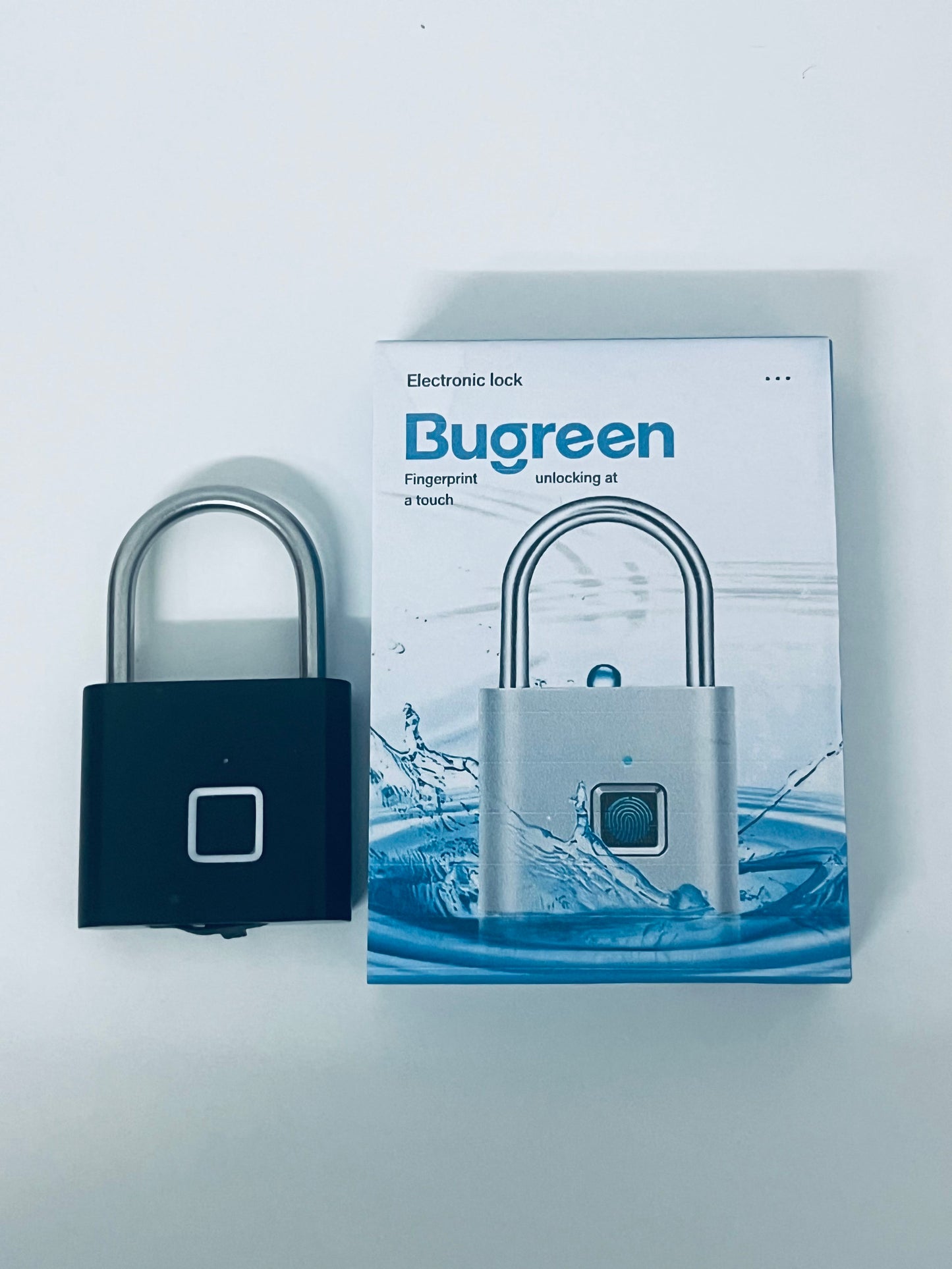 Bugreen Fingerprint Sensor Electronic Padlock Smart Security Item with One-Touch Unlocking