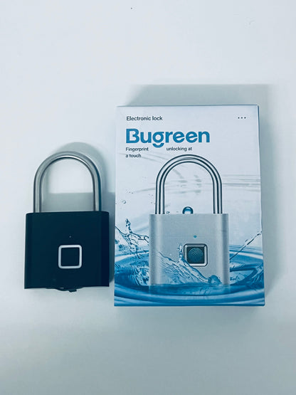 Bugreen Fingerprint Sensor Electronic Padlock Smart Security Item with One-Touch Unlocking