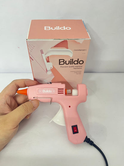 Buildo Hot Glue Gun Kit (Pack of 1 Full Size Hot Glue Gun and 45 Sticks) - Dual Temp, Precision Nozzle, and Easy Squeeze Trigger