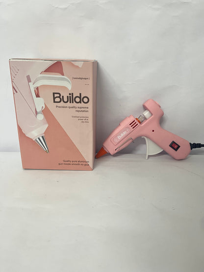 Buildo Hot Glue Gun Kit (Pack of 1 Full Size Hot Glue Gun and 45 Sticks) - Dual Temp, Precision Nozzle, and Easy Squeeze Trigger