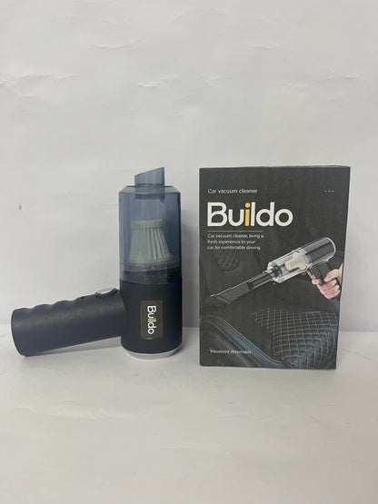 Buildo Mini Vacuum Cleaner for,2 in 1 Keyboard Vacuum Cleaner Wireless Handheld,Car Vacuum with Brushless Motor High Power 120W Rechargeable Easy to Clean Car Interior，Charging Cable not Included (Black)