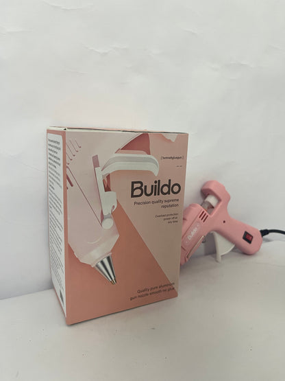 Buildo Hot Glue Gun Kit (Pack of 1 Full Size Hot Glue Gun and 45 Sticks) - Dual Temp, Precision Nozzle, and Easy Squeeze Trigger