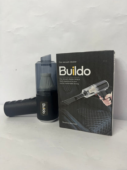 Buildo Mini Vacuum Cleaner for,2 in 1 Keyboard Vacuum Cleaner Wireless Handheld,Car Vacuum with Brushless Motor High Power 120W Rechargeable Easy to Clean Car Interior，Charging Cable not Included (Black)