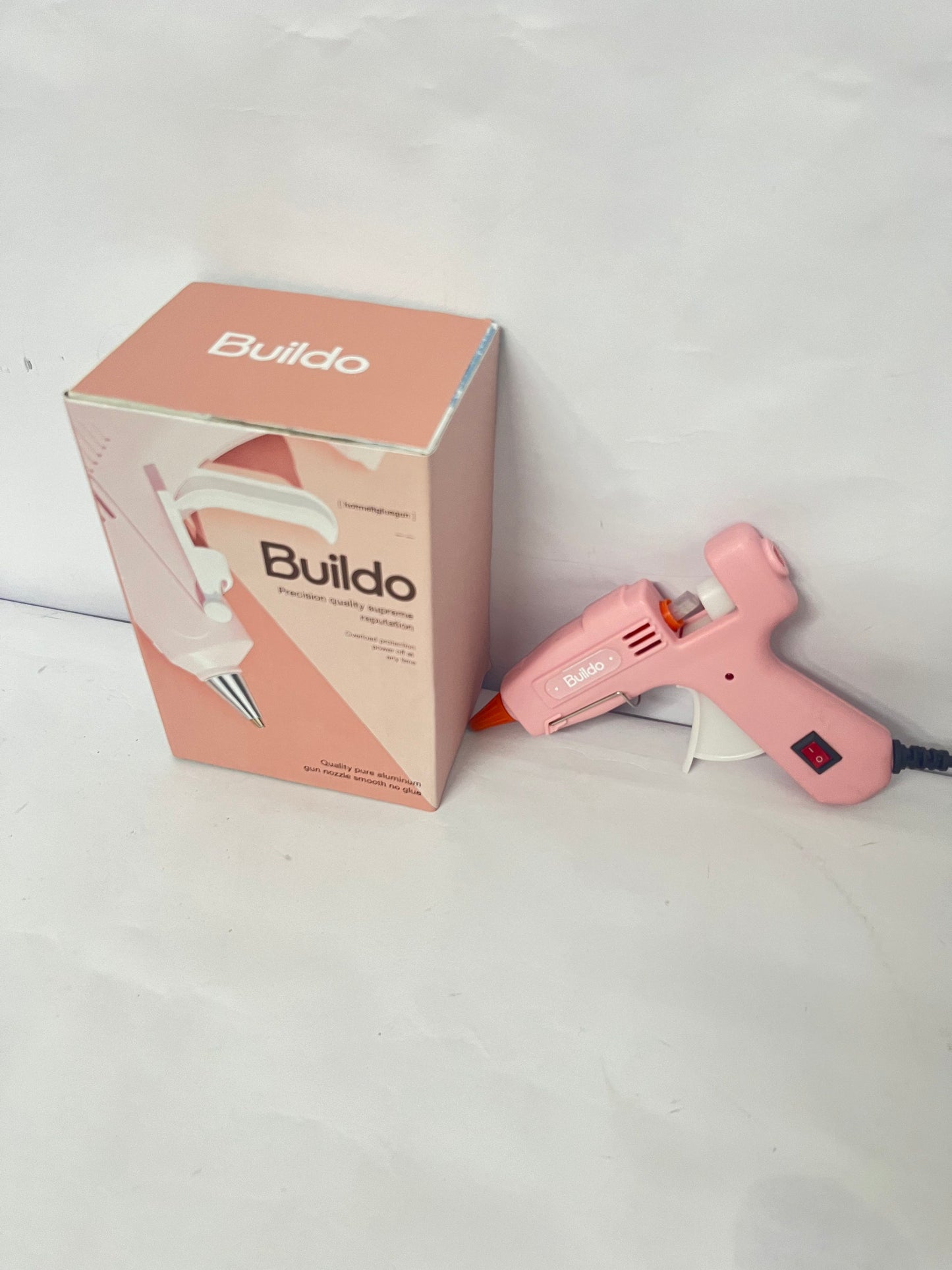 Buildo Hot Glue Gun Kit (Pack of 1 Full Size Hot Glue Gun and 45 Sticks) - Dual Temp, Precision Nozzle, and Easy Squeeze Trigger