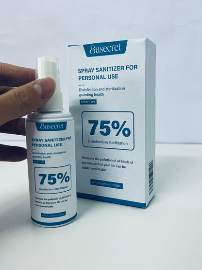 Busecret 75% Alcohol Personal Sanitizer Spray: Portable Health Protection Guardian