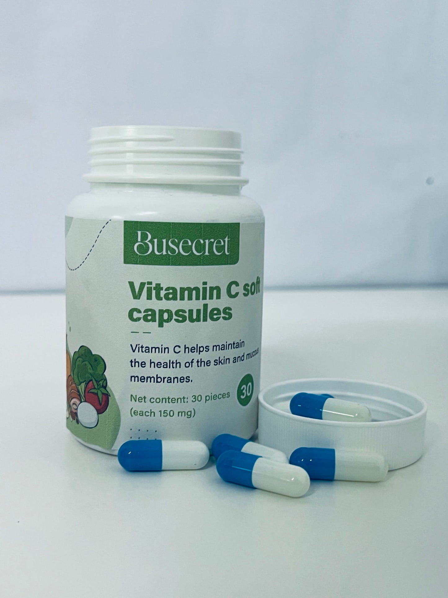Busecret Vitamin C Soft Capsules: Daily Care Helper for Skin and Mucous Membranes