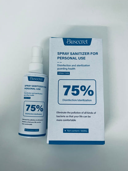 Busecret 75% Alcohol Personal Sanitizer Spray: Portable Health Protection Guardian