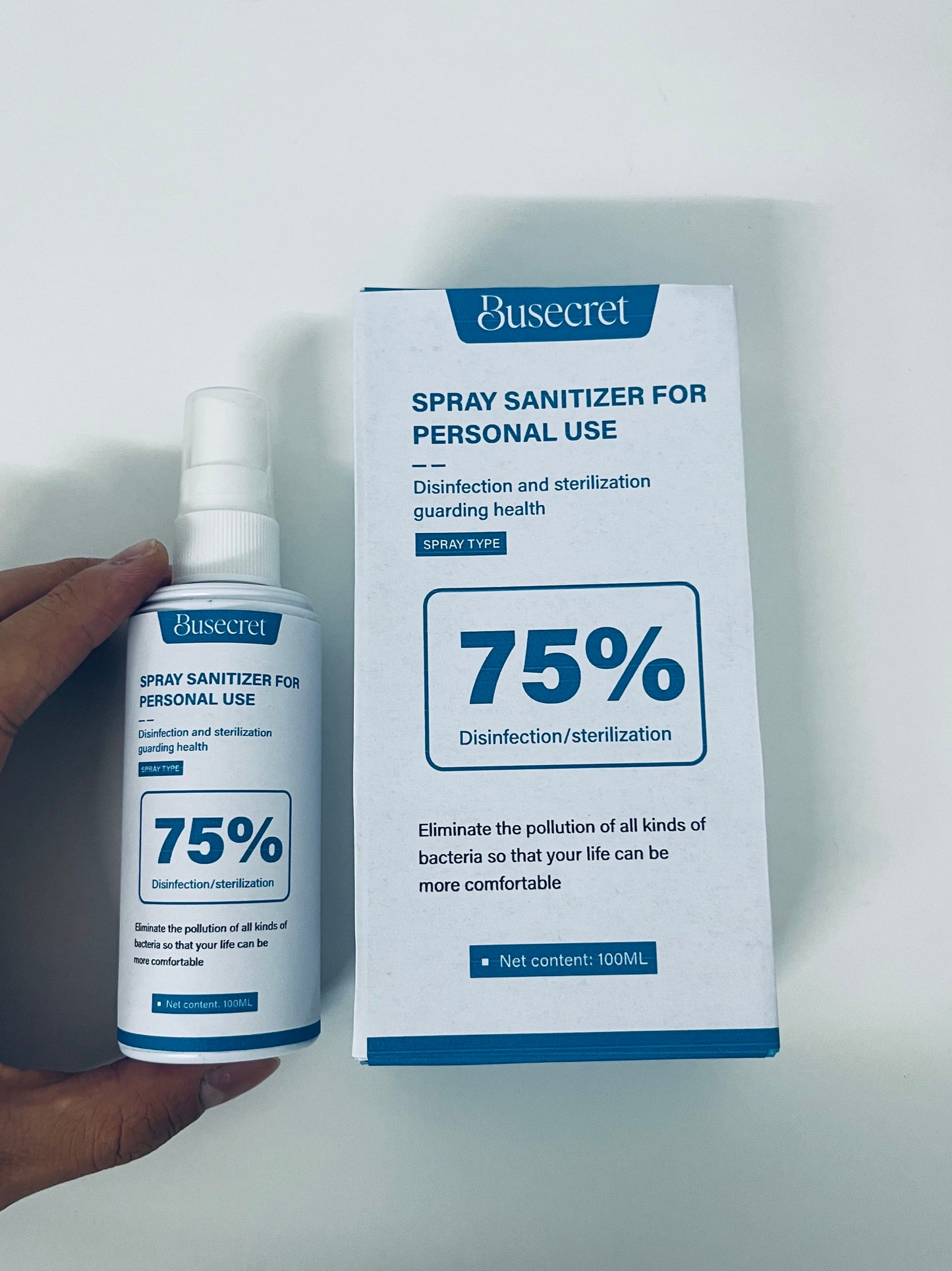 Busecret 75% Alcohol Personal Sanitizer Spray: Portable Health Protection Guardian