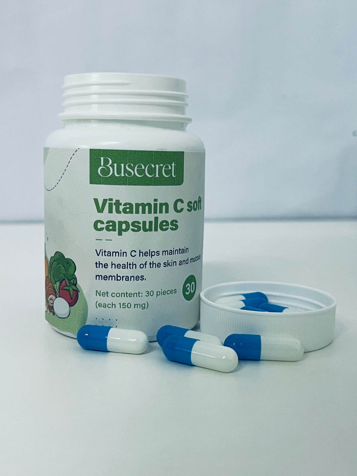 Busecret Vitamin C Soft Capsules: Daily Care Helper for Skin and Mucous Membranes