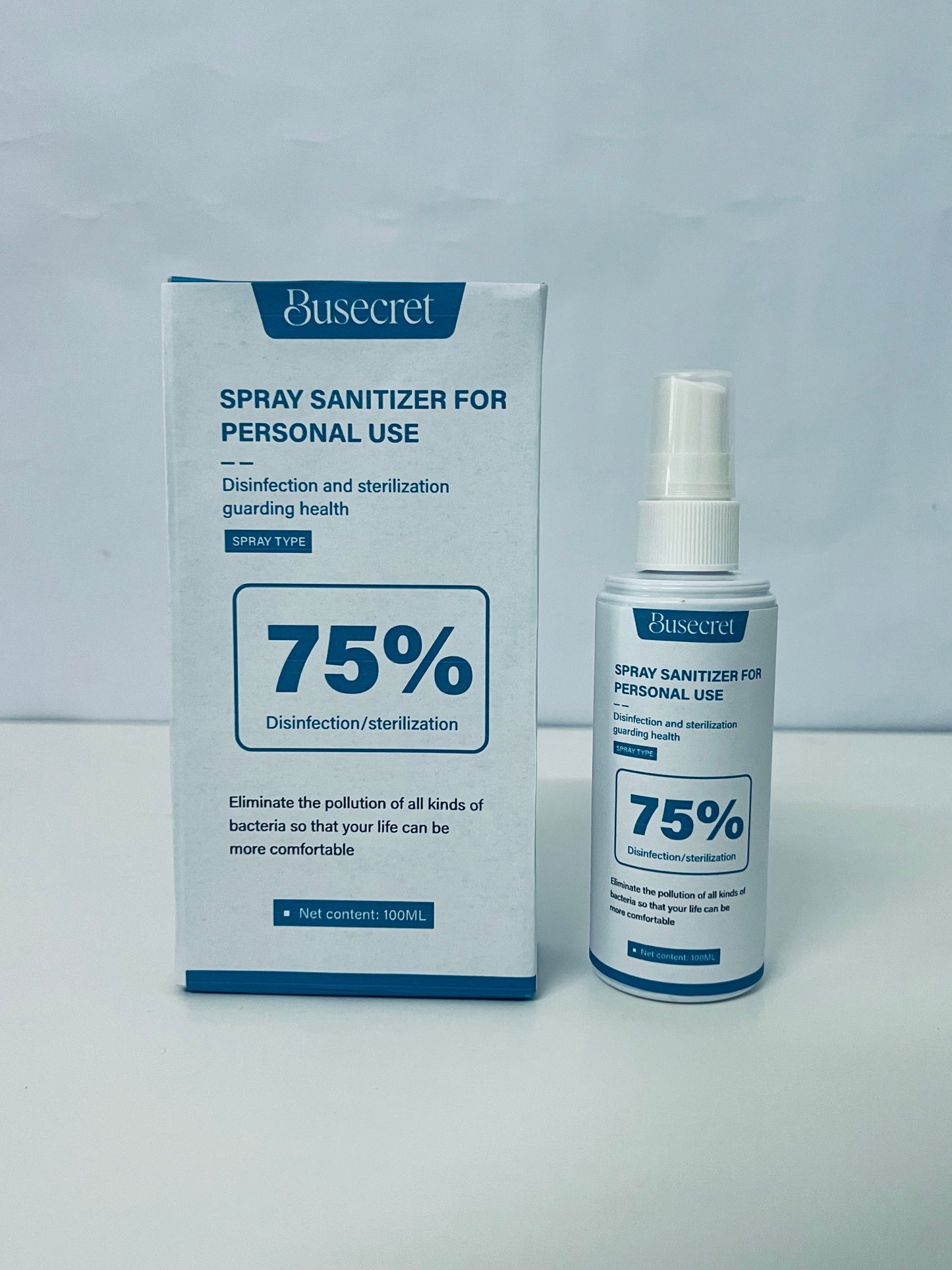 Busecret 75% Alcohol Personal Sanitizer Spray: Portable Health Protection Guardian
