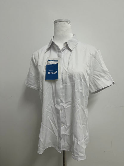 Busnail  Short Sleeve Dress Shirts Stretch Stain Shield Casual Button Down Shirts Solid Formal Shirt