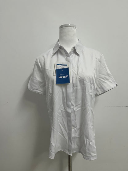 Busnail  Short Sleeve Dress Shirts Stretch Stain Shield Casual Button Down Shirts Solid Formal Shirt