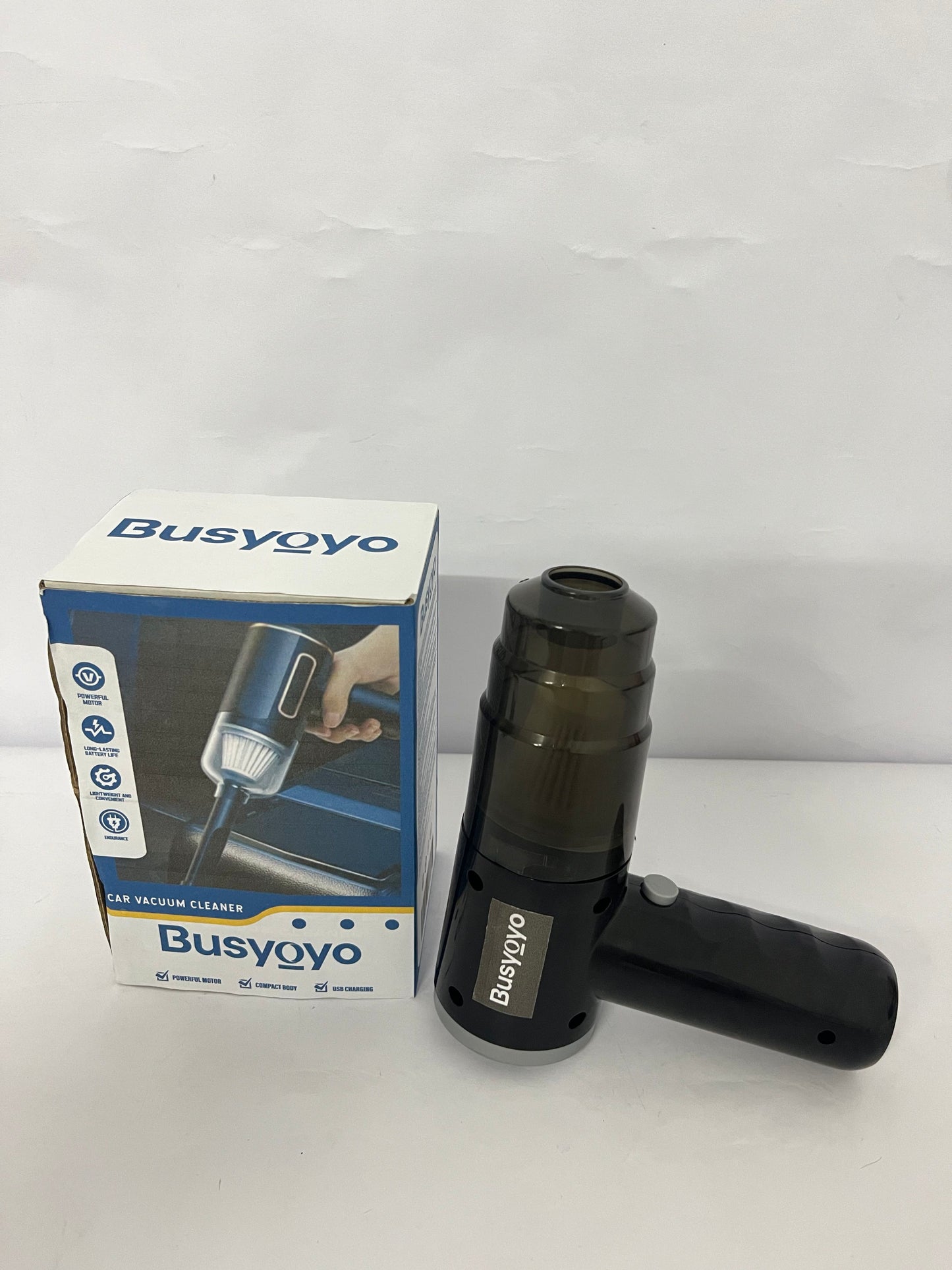 Busyoyo Handheld Car Vacuum Cleaner,  Vacuum Cleaner & Air Duster, High Power Vacuum Portable Cordless, Hand Held Vacuum Rechargeable with Multi-Nozzles for Home, Car, Office
