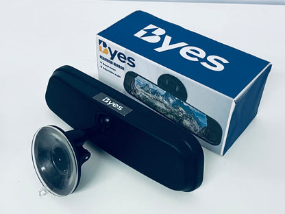 Byes Car Rearview Mirror, Wide Angle Adjustable Suction Cup Mirror for Blind Spot Reduction, Universal Fit for Most Vehicles
