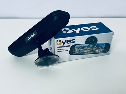 Byes Car Rearview Mirror, Wide Angle Adjustable Suction Cup Mirror for Blind Spot Reduction, Universal Fit for Most Vehicles