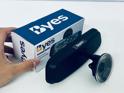 Byes Car Rearview Mirror, Wide Angle Adjustable Suction Cup Mirror for Blind Spot Reduction, Universal Fit for Most Vehicles