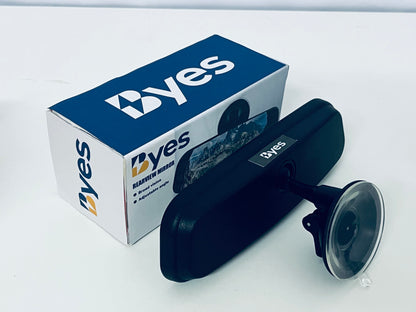Byes Car Rearview Mirror, Wide Angle Adjustable Suction Cup Mirror for Blind Spot Reduction, Universal Fit for Most Vehicles