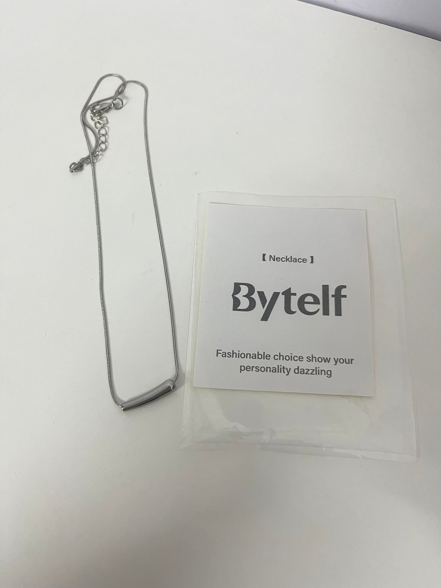 【Bytelf Minimalist Bar Necklace】—— Sleek & Stylish Accessory for Daily Personality