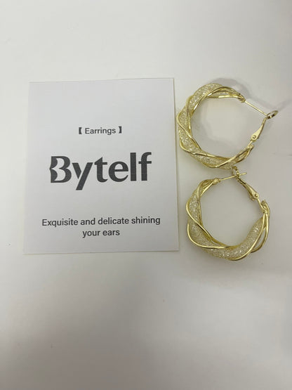 【Bytelf Twisted Hoop Earrings】—— Elegant & Shiny Accessory for Daily Style