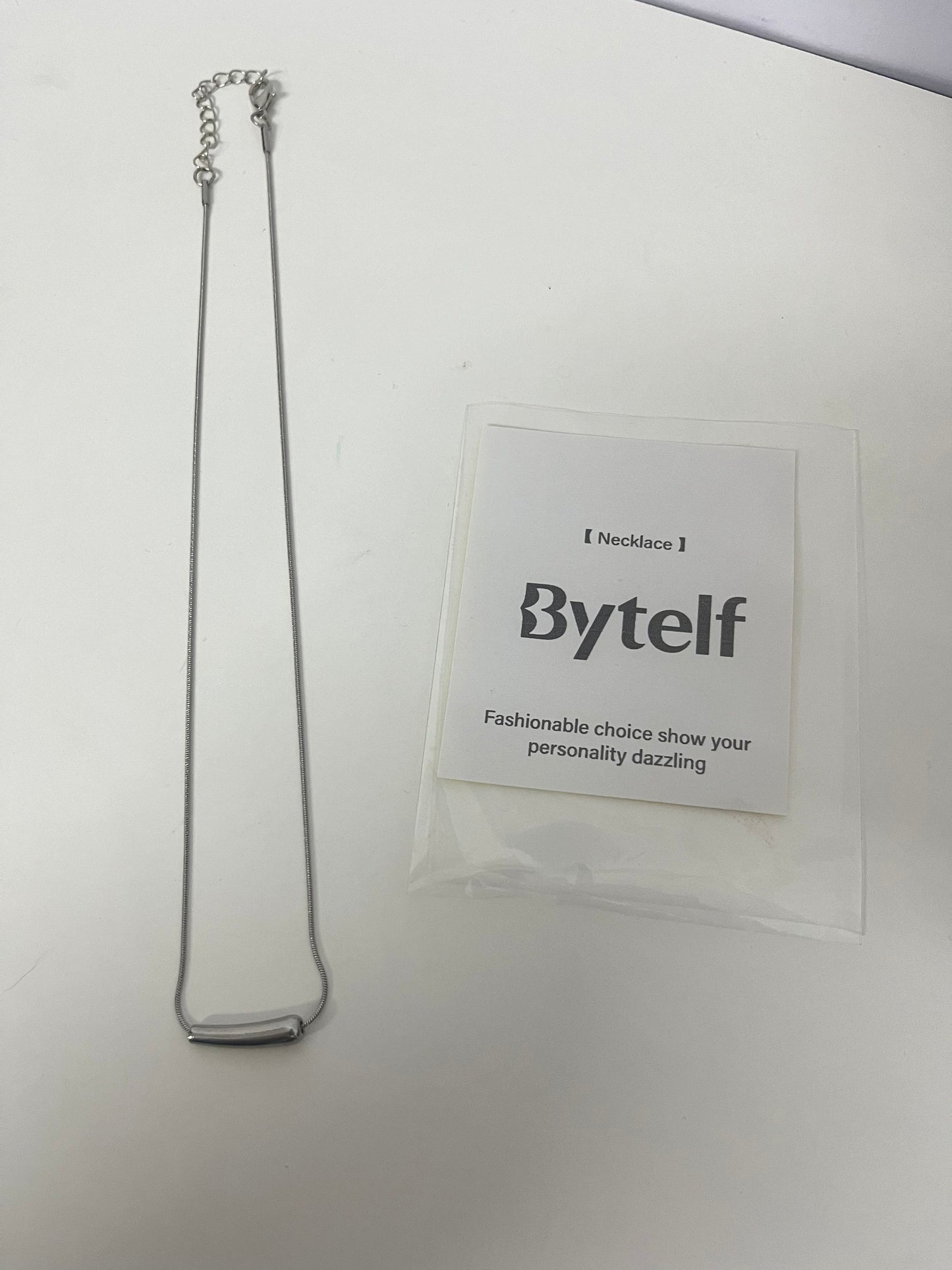 【Bytelf Minimalist Bar Necklace】—— Sleek & Stylish Accessory for Daily Personality