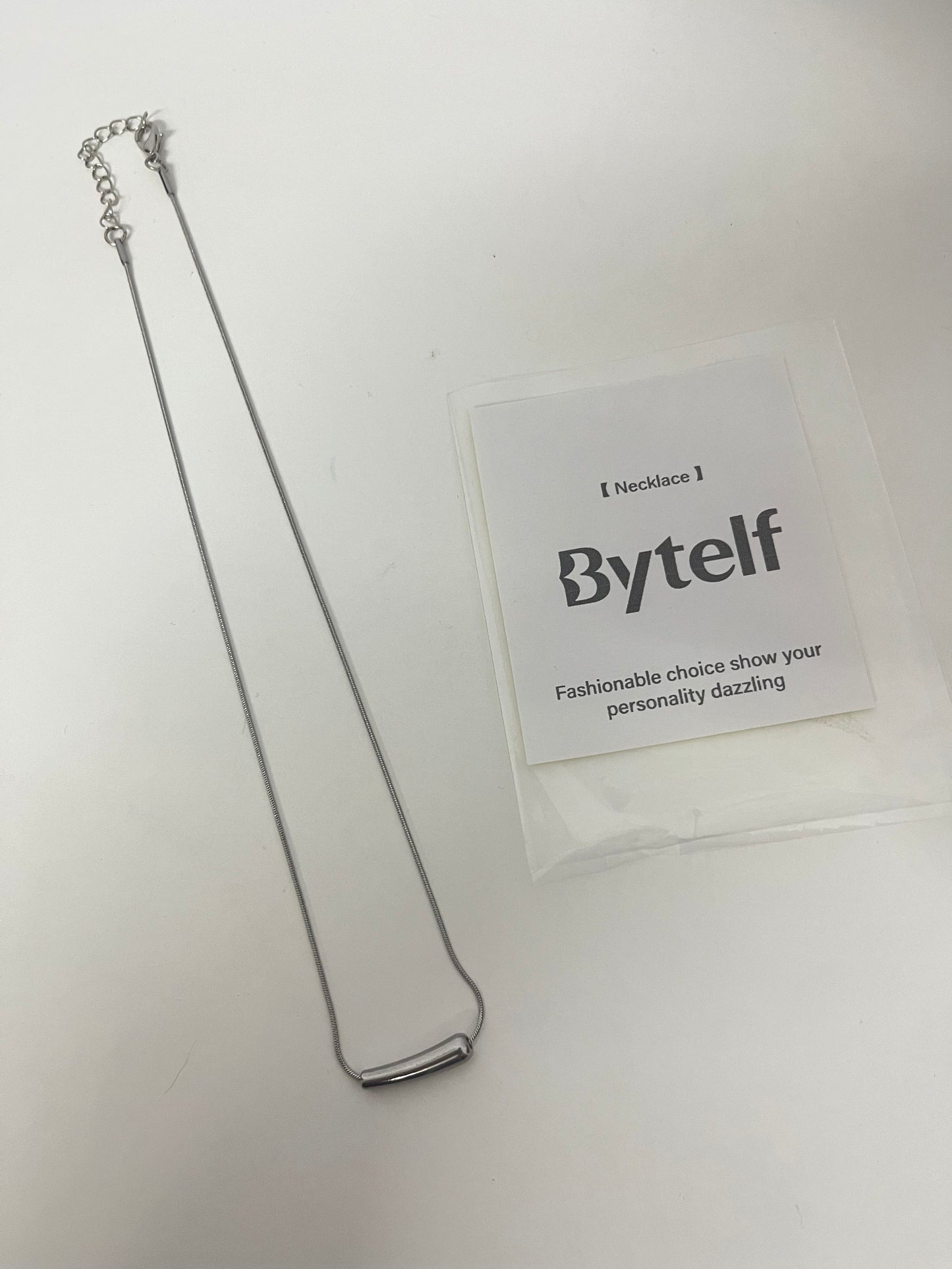 【Bytelf Minimalist Bar Necklace】—— Sleek & Stylish Accessory for Daily Personality