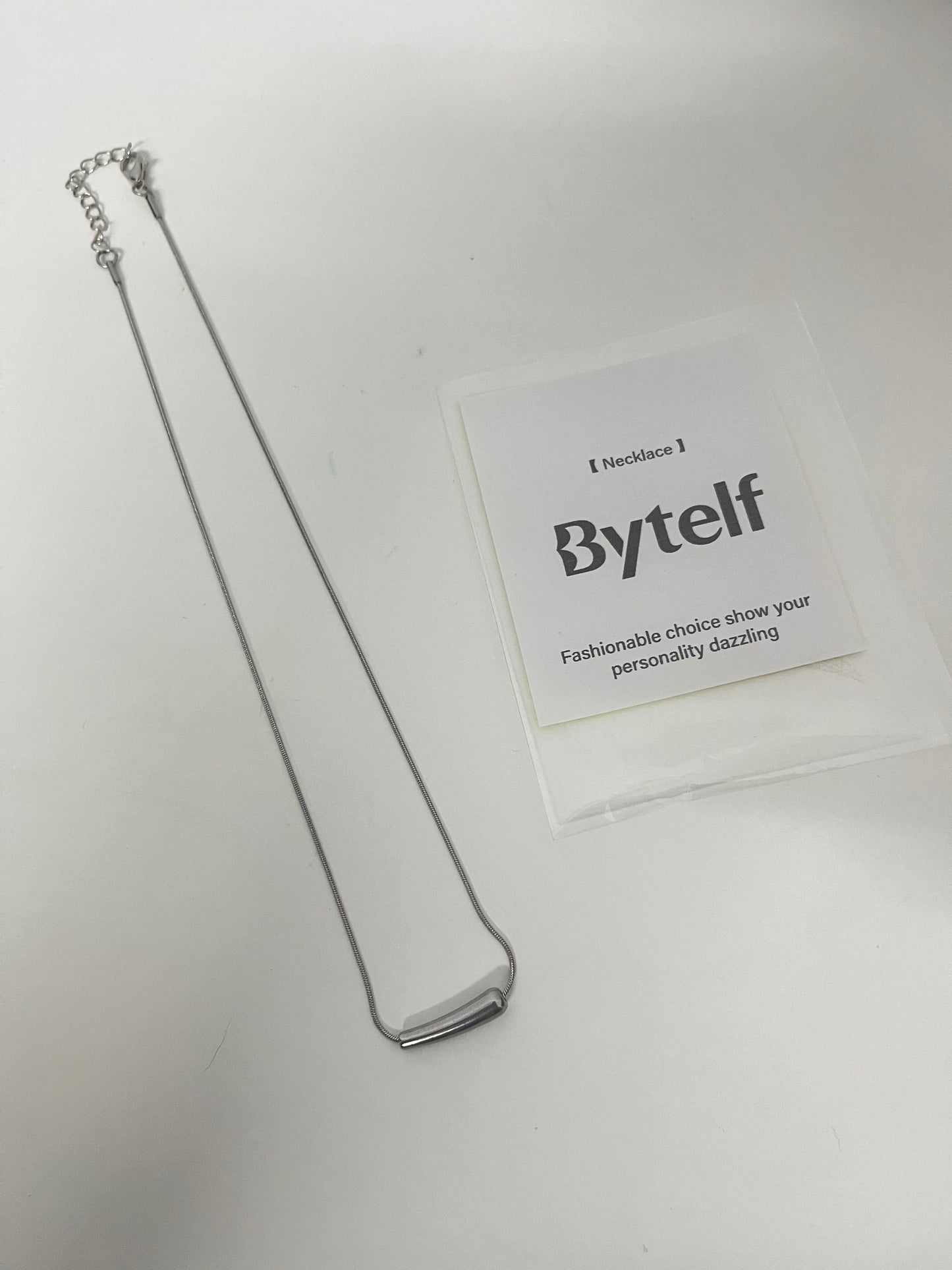 【Bytelf Minimalist Bar Necklace】—— Sleek & Stylish Accessory for Daily Personality