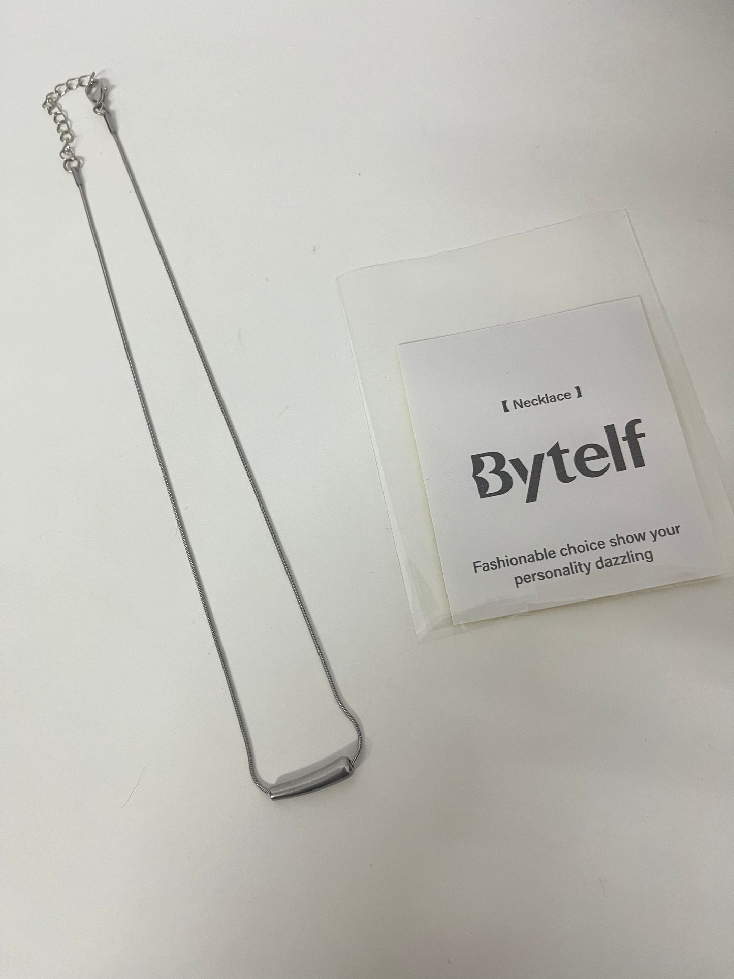 【Bytelf Minimalist Bar Necklace】—— Sleek & Stylish Accessory for Daily Personality