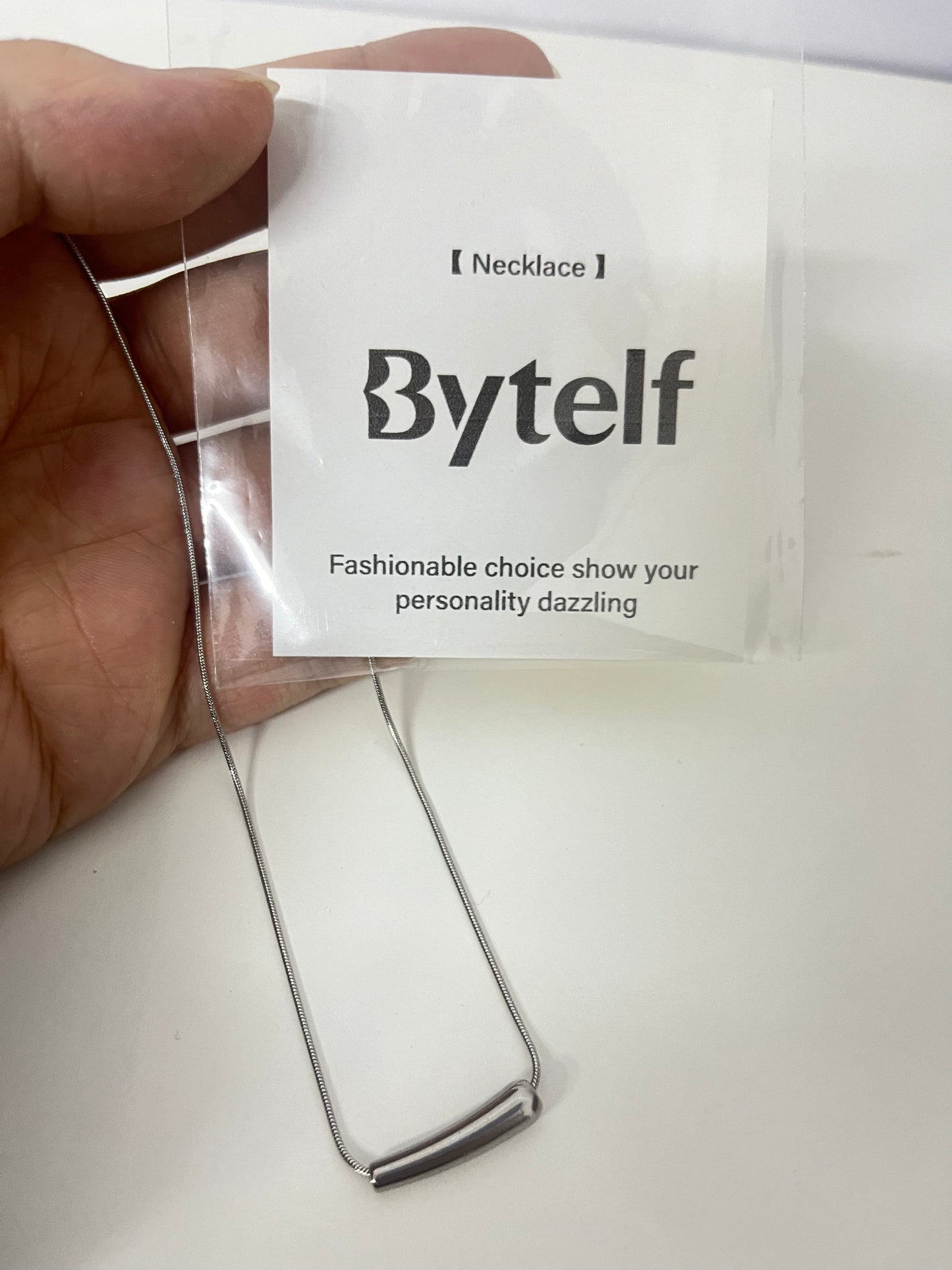 【Bytelf Minimalist Bar Necklace】—— Sleek & Stylish Accessory for Daily Personality