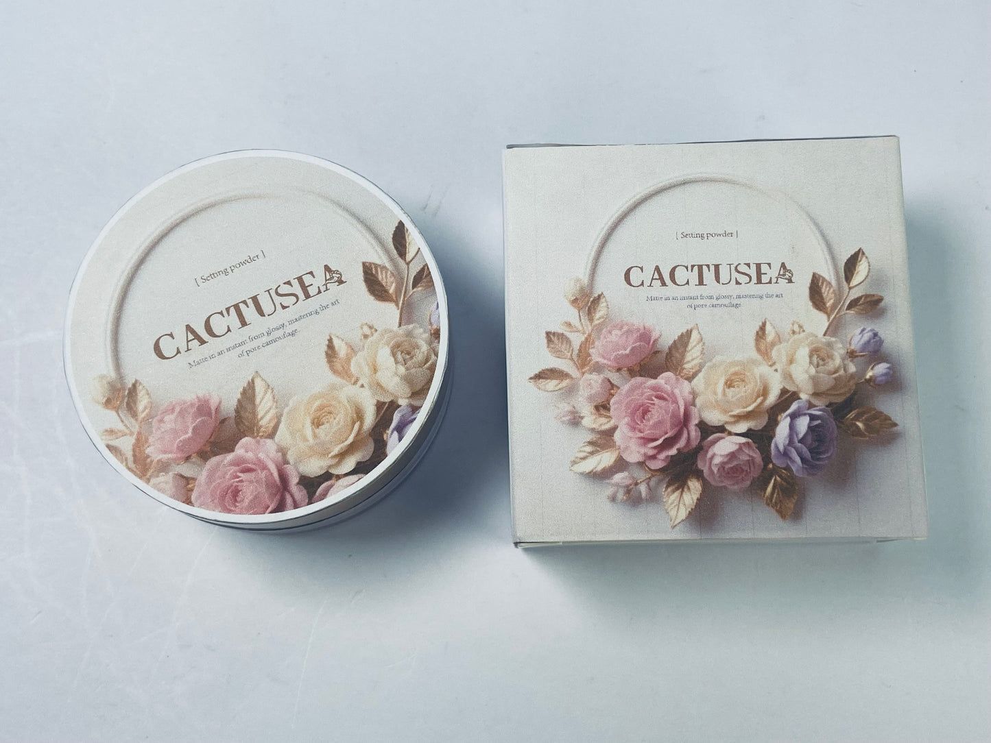 CACTUSEA Setting Powder, Silky Setting Powder For Creating Soft Glow Without Shine, Smooths Pores