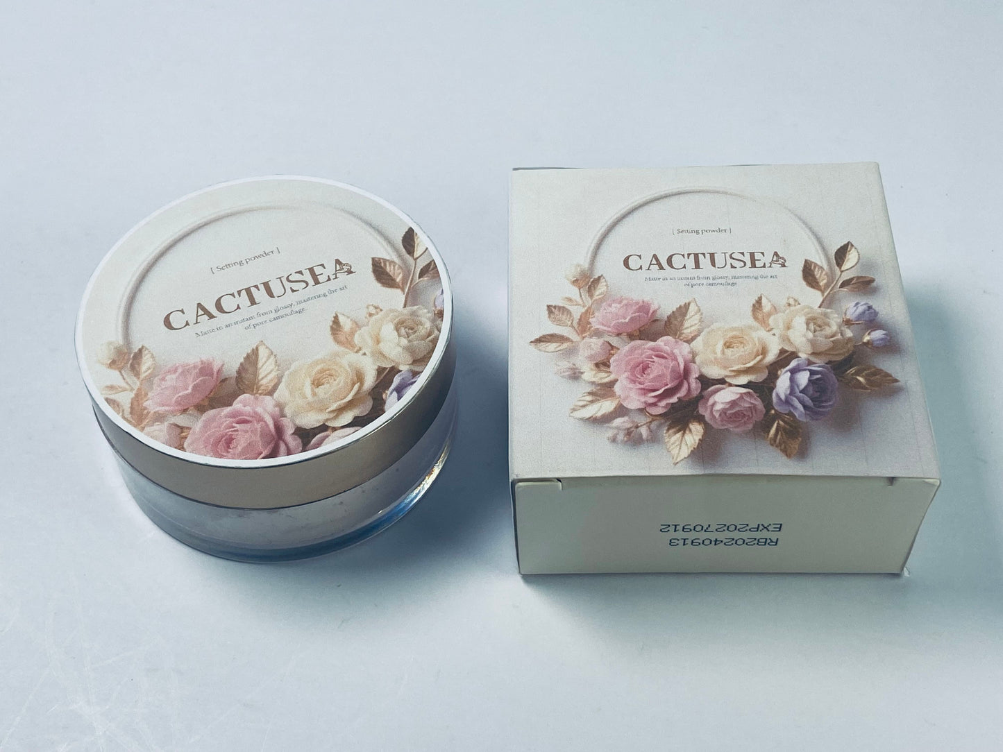 CACTUSEA Setting Powder, Silky Setting Powder For Creating Soft Glow Without Shine, Smooths Pores