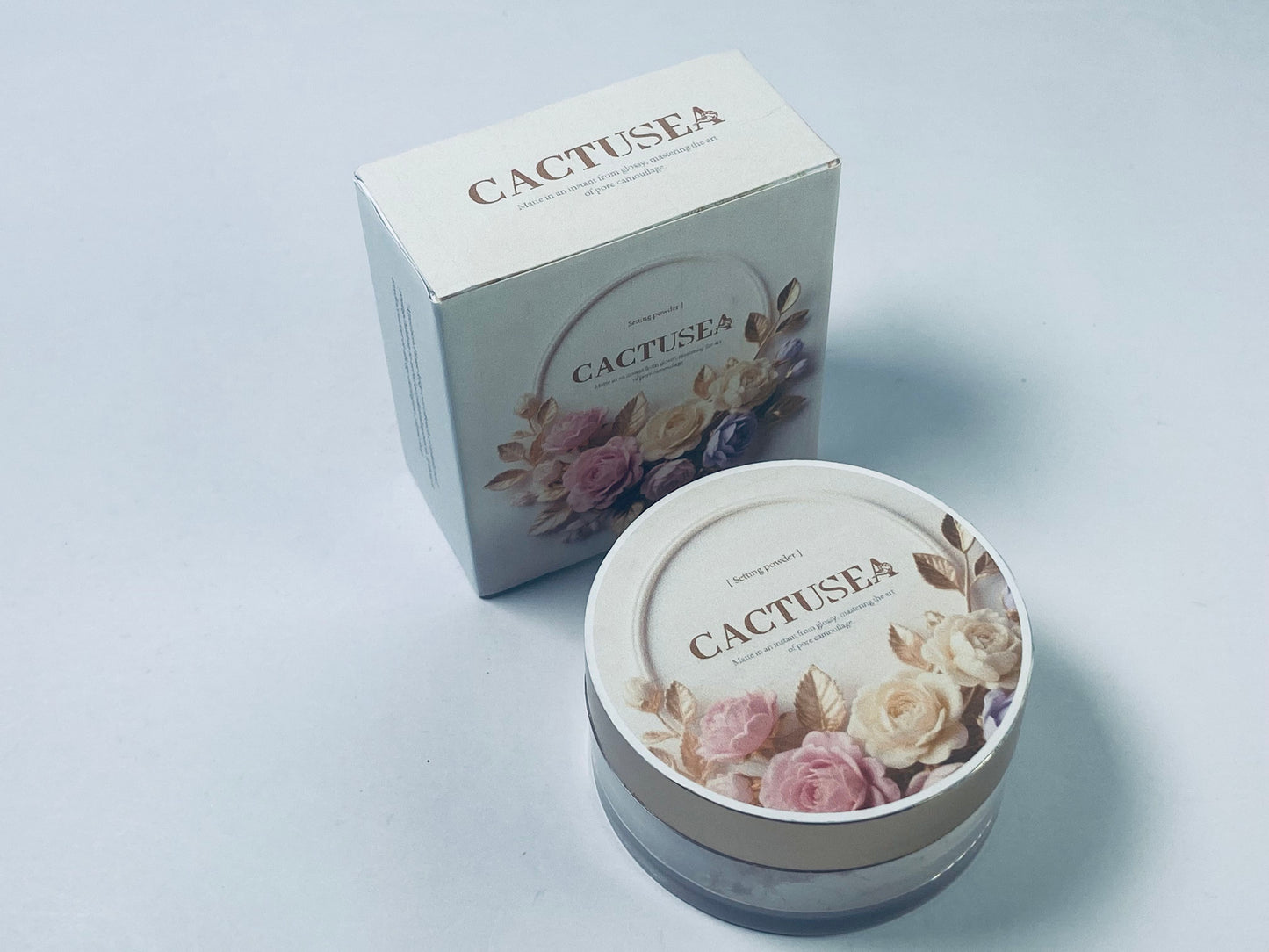CACTUSEA Setting Powder, Silky Setting Powder For Creating Soft Glow Without Shine, Smooths Pores