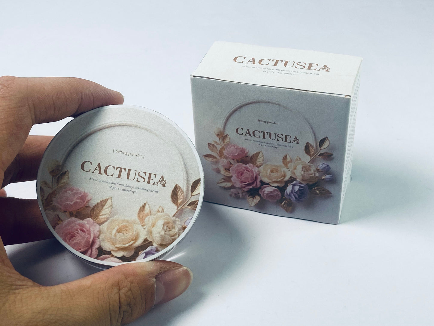 CACTUSEA Setting Powder, Silky Setting Powder For Creating Soft Glow Without Shine, Smooths Pores