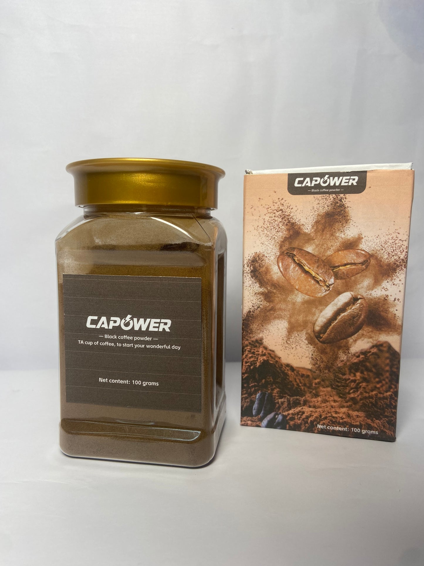 CAPOWER  Instant Coffee, Dark Roast, French Roast, 1 Jars (3.4 Oz Each)