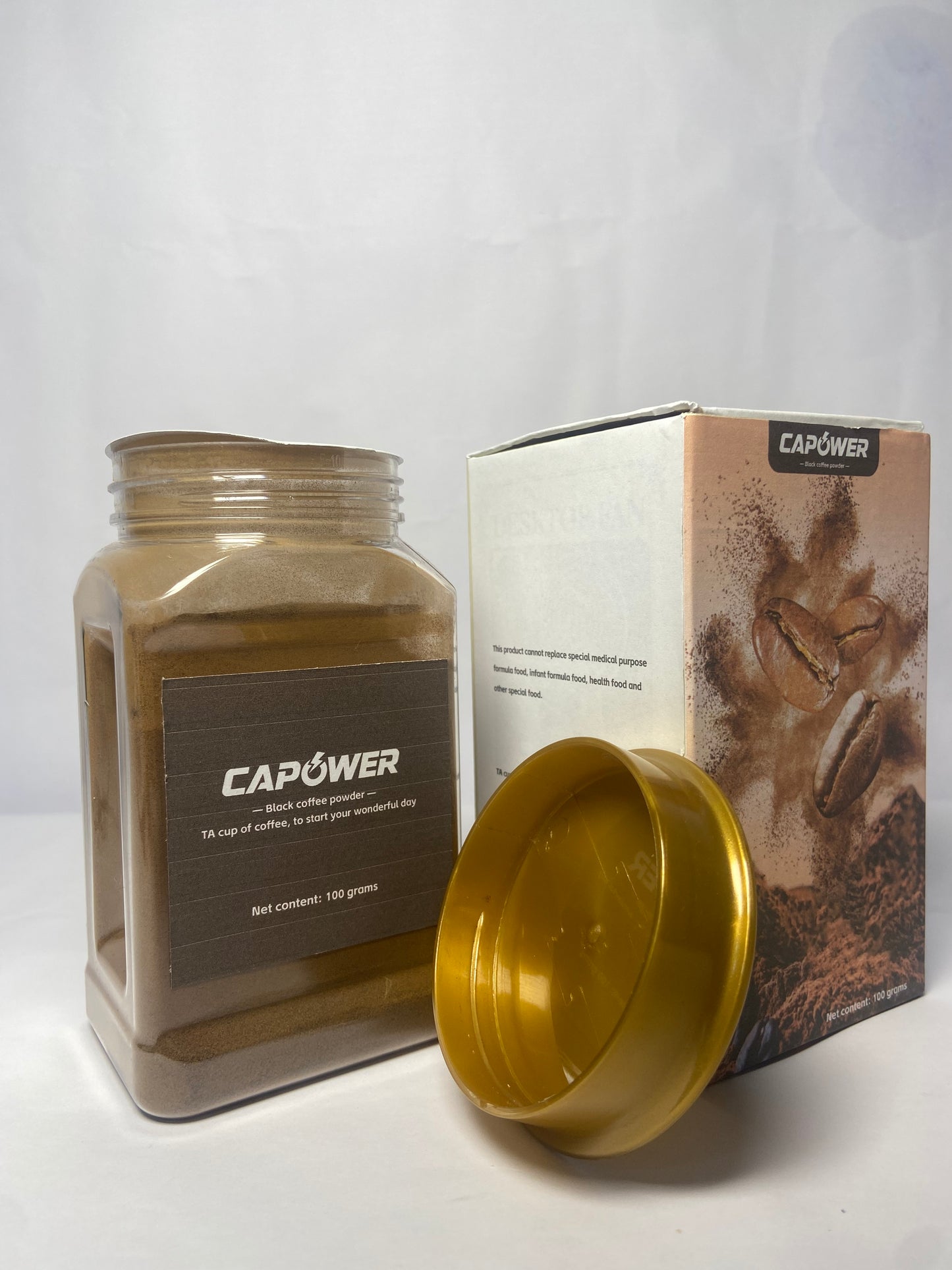 CAPOWER  Instant Coffee, Dark Roast, French Roast, 1 Jars (3.4 Oz Each)