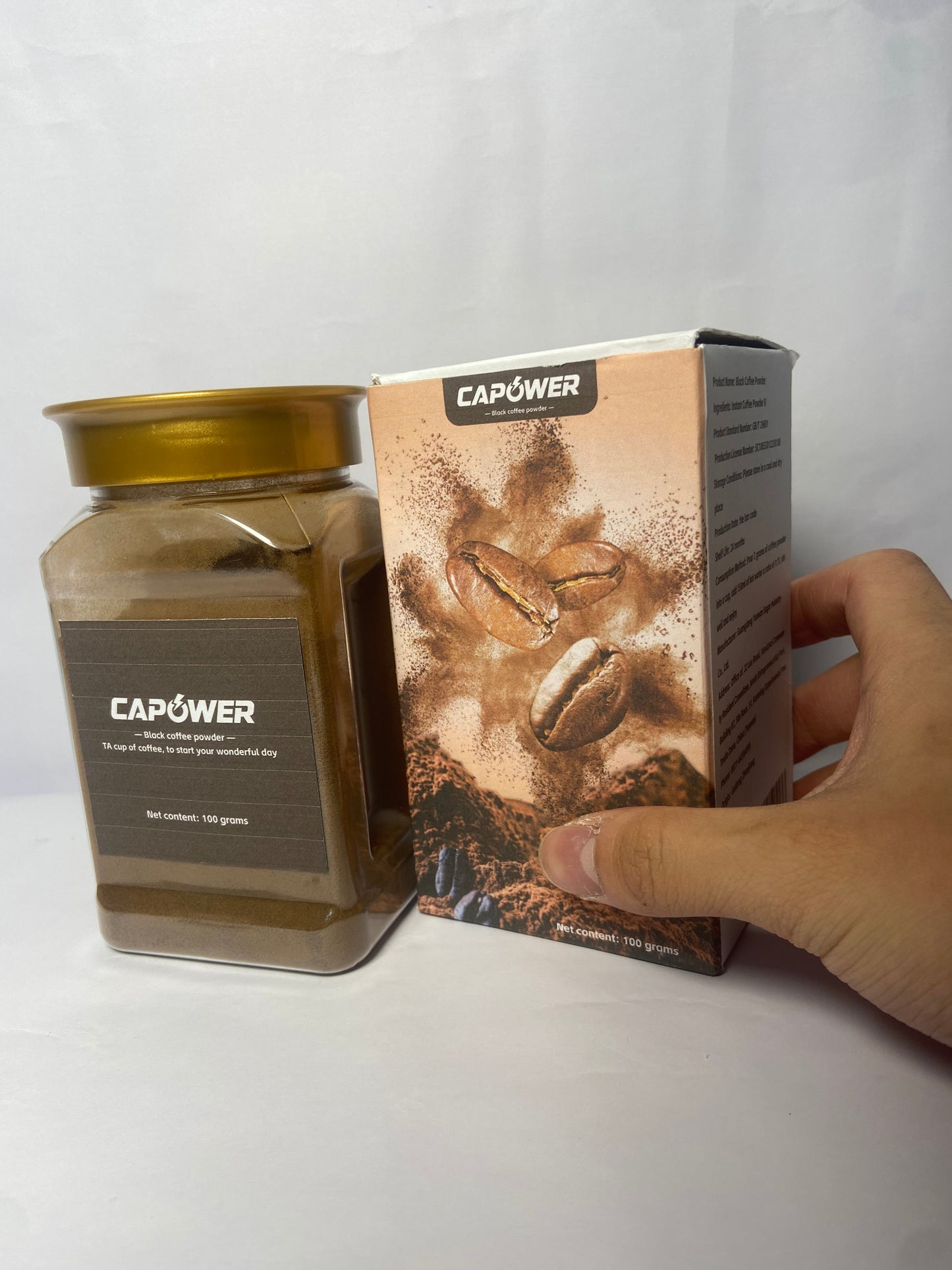 CAPOWER  Instant Coffee, Dark Roast, French Roast, 1 Jars (3.4 Oz Each)