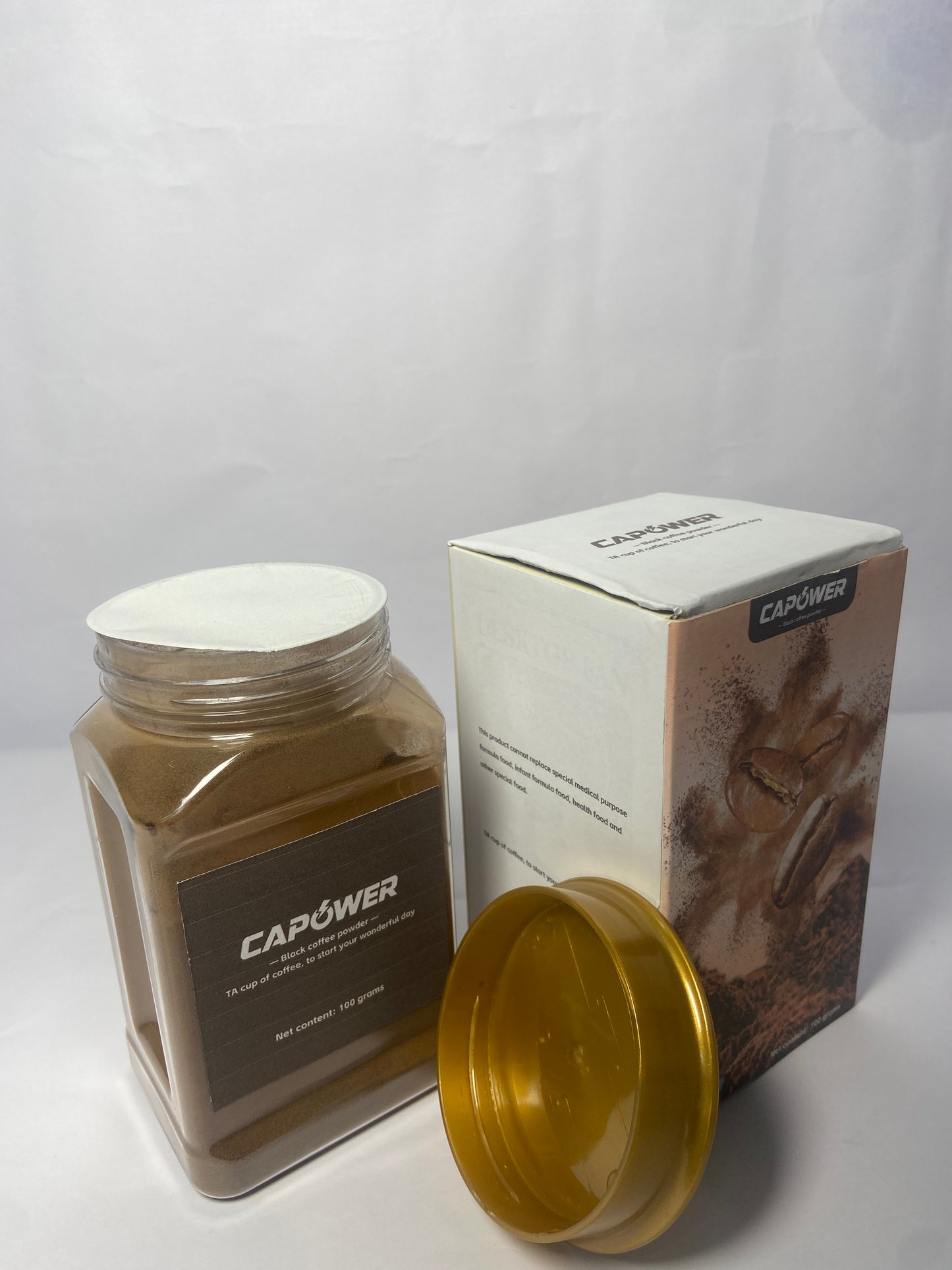 CAPOWER  Instant Coffee, Dark Roast, French Roast, 1 Jars (3.4 Oz Each)