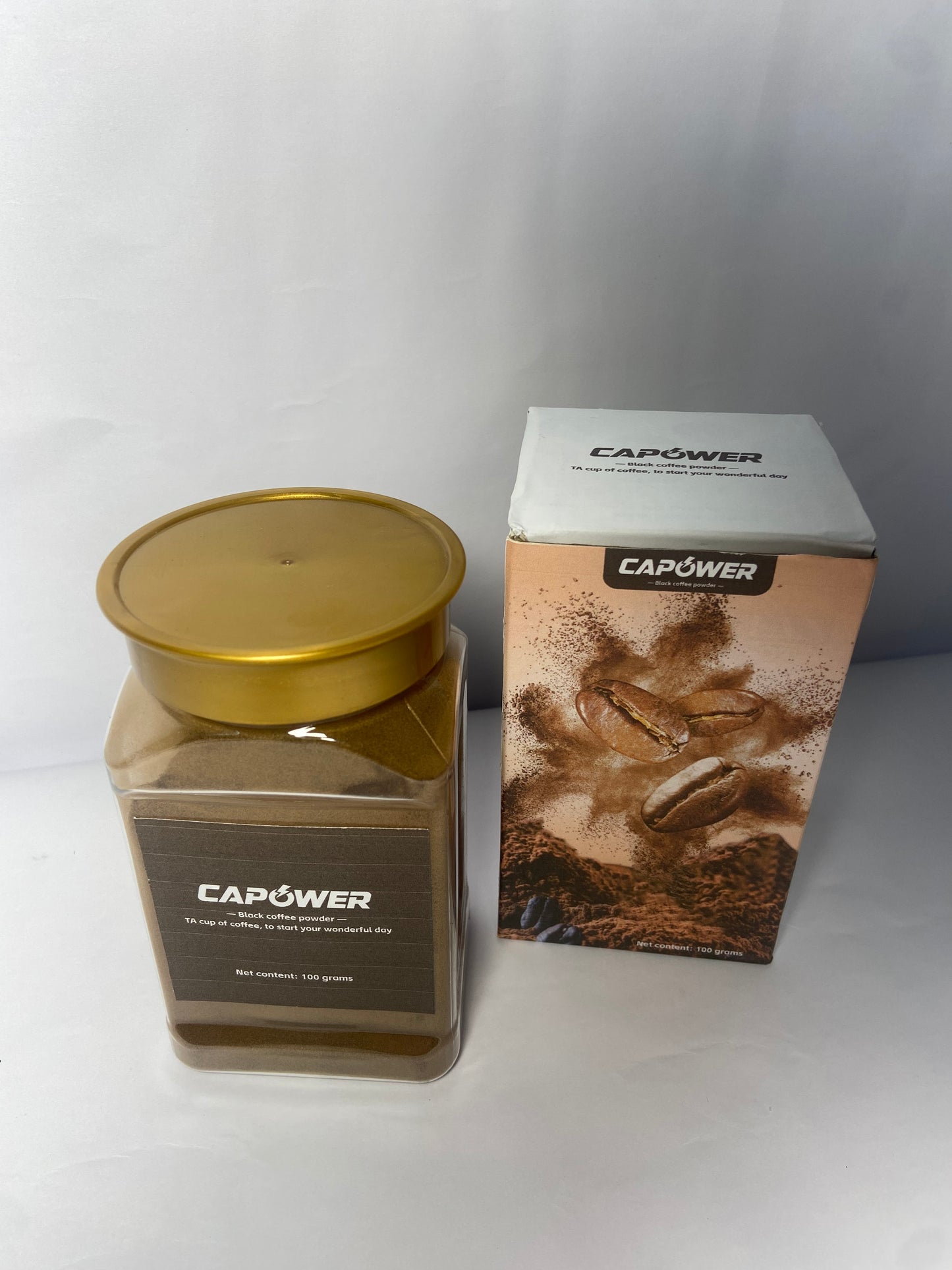CAPOWER  Instant Coffee, Dark Roast, French Roast, 1 Jars (3.4 Oz Each)