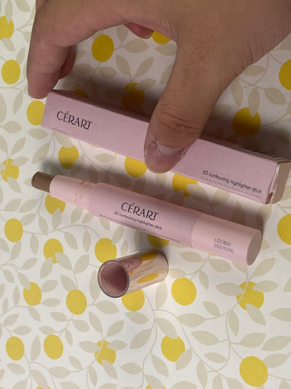 CÉRART Highlighter make-up  Eyeshadow Stick,  Cream Eye Shadow Sticks Brightener Eyeshadow Pencil Crayon Highlighter Eye Makeup Shadow  with Crease-proof Formula Long Lasting Waterproof Eye Shadow Make Up