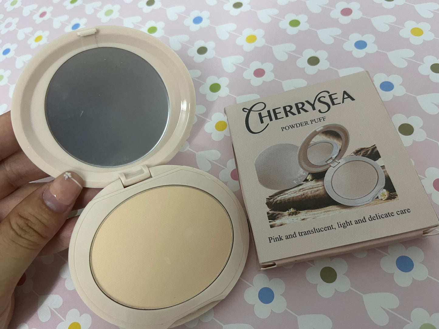 CHERRYSEA Oil Control Face Pressed Powder,Matte Smooth Flawless Setting Powder Makeup,Waterproof Long Lasting Finishing Powder,Cruelty Free Lightweight Face Cosmetics,0.35Oz (#2-NATURAL BEIGE)