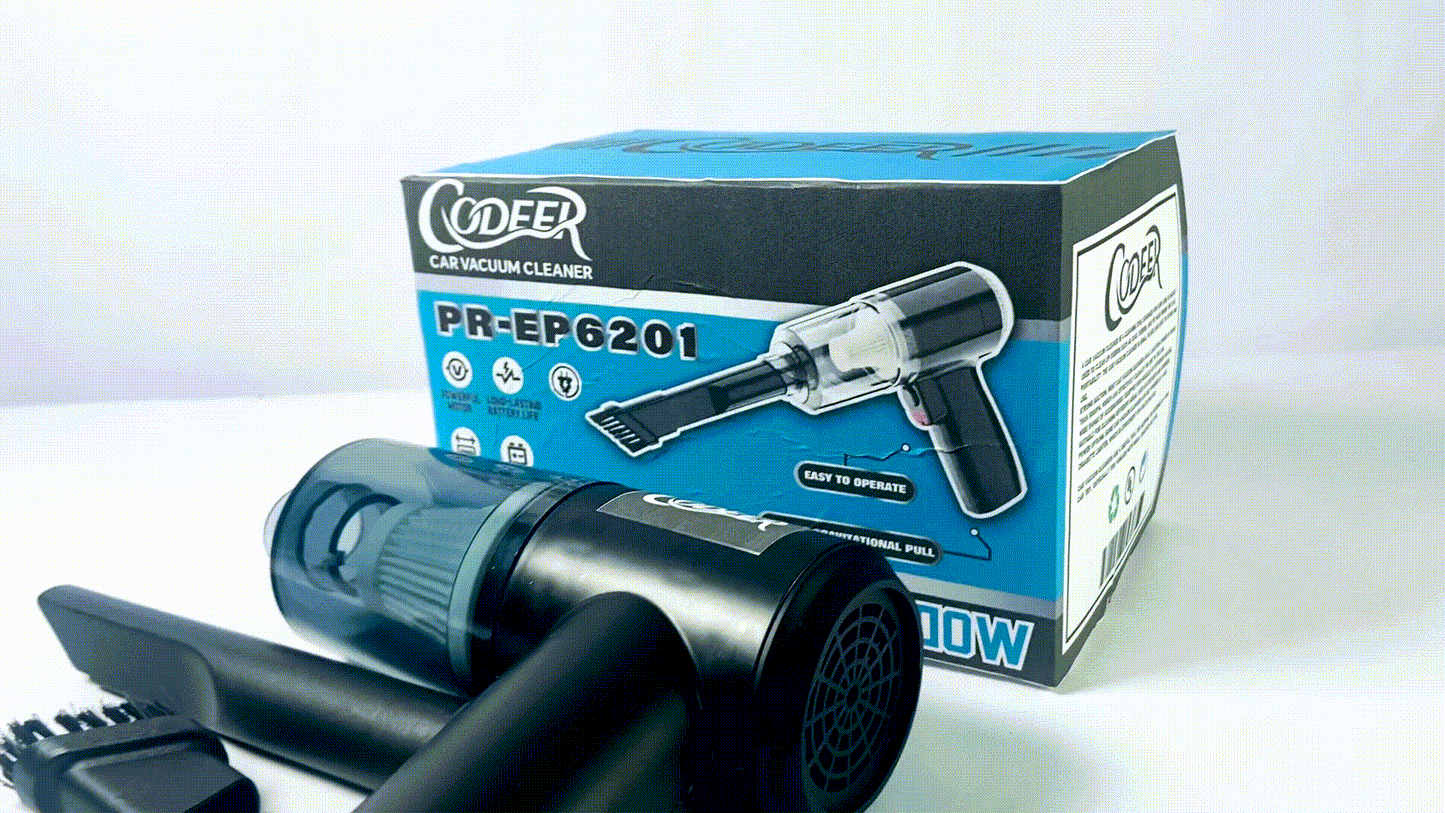 CODEER Handheld Vacuum Cleaner, Air Duster, 120W High Power Hand Held Vacuum and Multi-Nozzles for Car, Home, Office, Pet