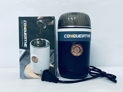 CONQUERTHE Coffee Grinder – Electric, Portable, Small, Quiet Adjustable Mini Conical Burr Coffee Bean Mill, 20 Grind Settings for Espresso, Pour-Over, French Press Moka,for Home Use