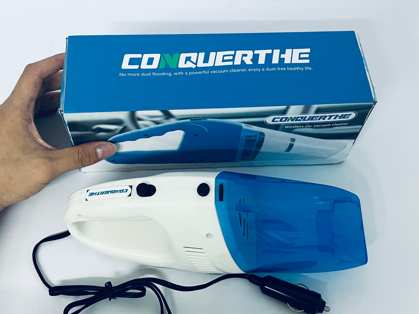 CONQUERTHE Automotive Compact Handheld Vacuum Cleaner Mini Cleaner Vacuum Car Cleaner