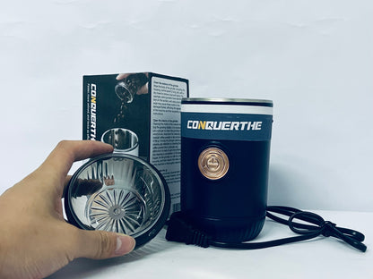 CONQUERTHE Coffee Grinder – Electric, Portable, Small, Quiet Adjustable Mini Conical Burr Coffee Bean Mill, 20 Grind Settings for Espresso, Pour-Over, French Press Moka,for Home Use