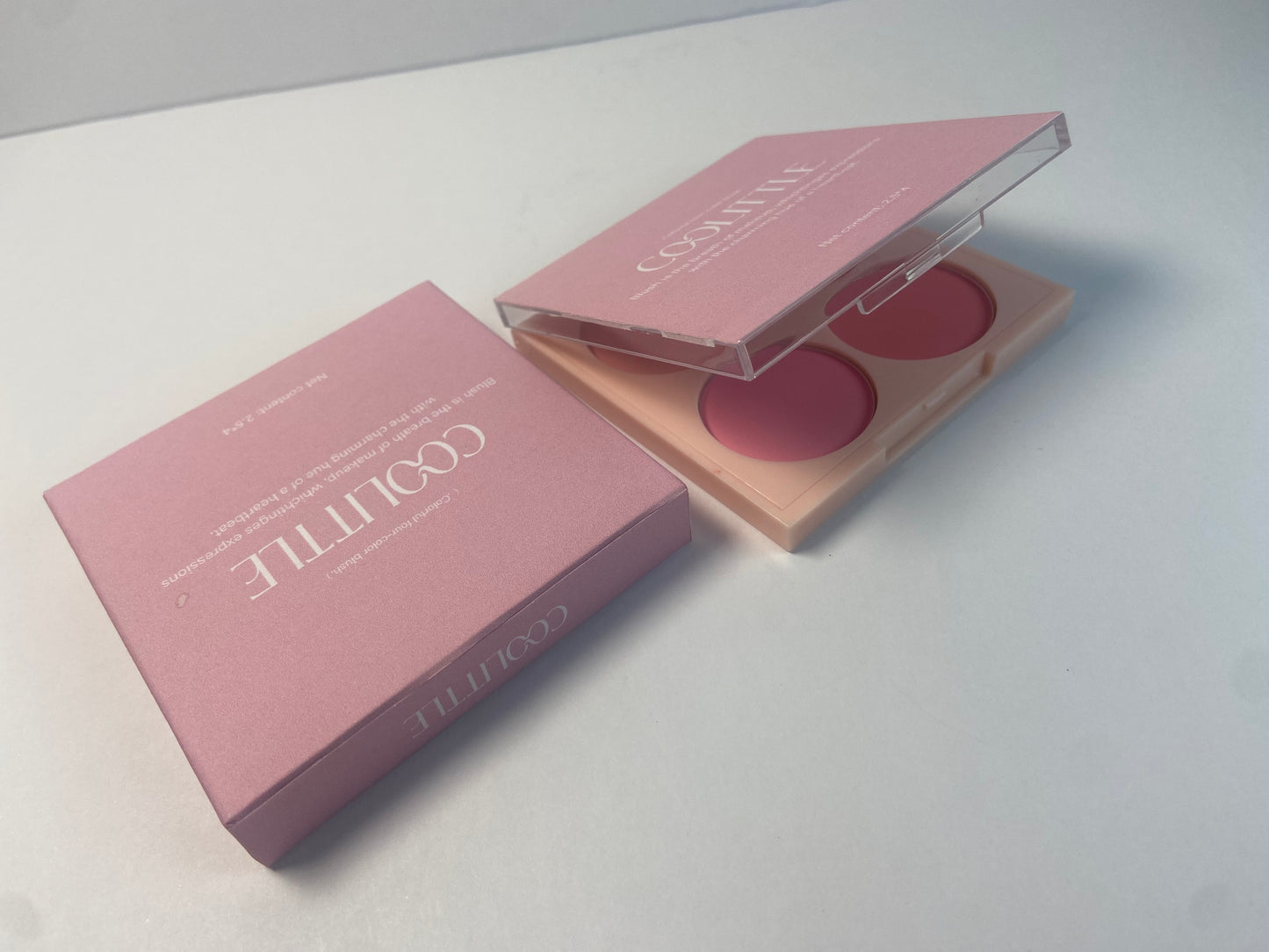 COOLITTLE Matte Blusher Powder Palette Blending Mood Cheek  4 Blendable Shades Fairy Pink Blusher in Lightweight Smooth Powder Vegan Makeup 1.84 ounces