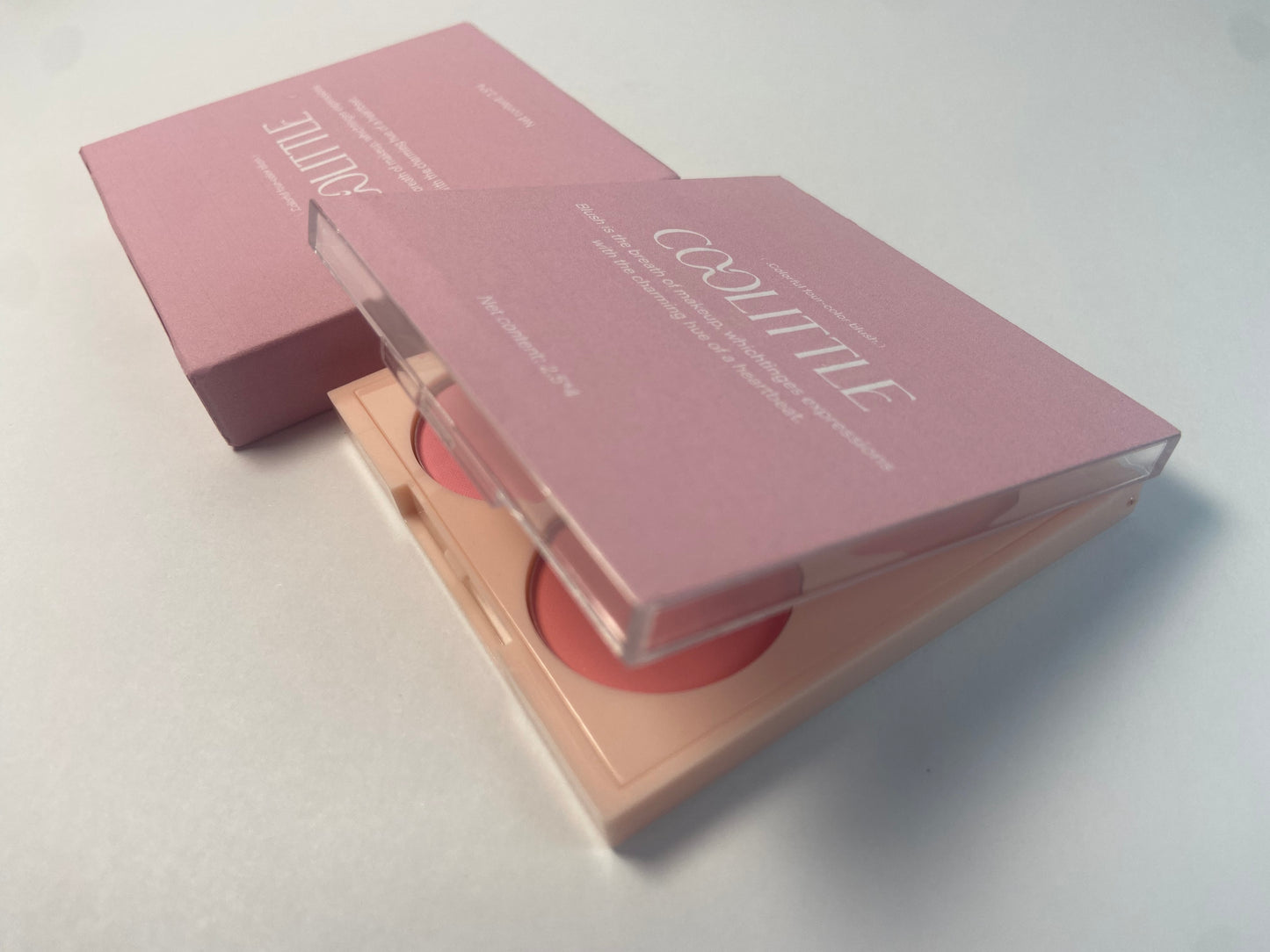 COOLITTLE Matte Blusher Powder Palette Blending Mood Cheek  4 Blendable Shades Fairy Pink Blusher in Lightweight Smooth Powder Vegan Makeup 1.84 ounces