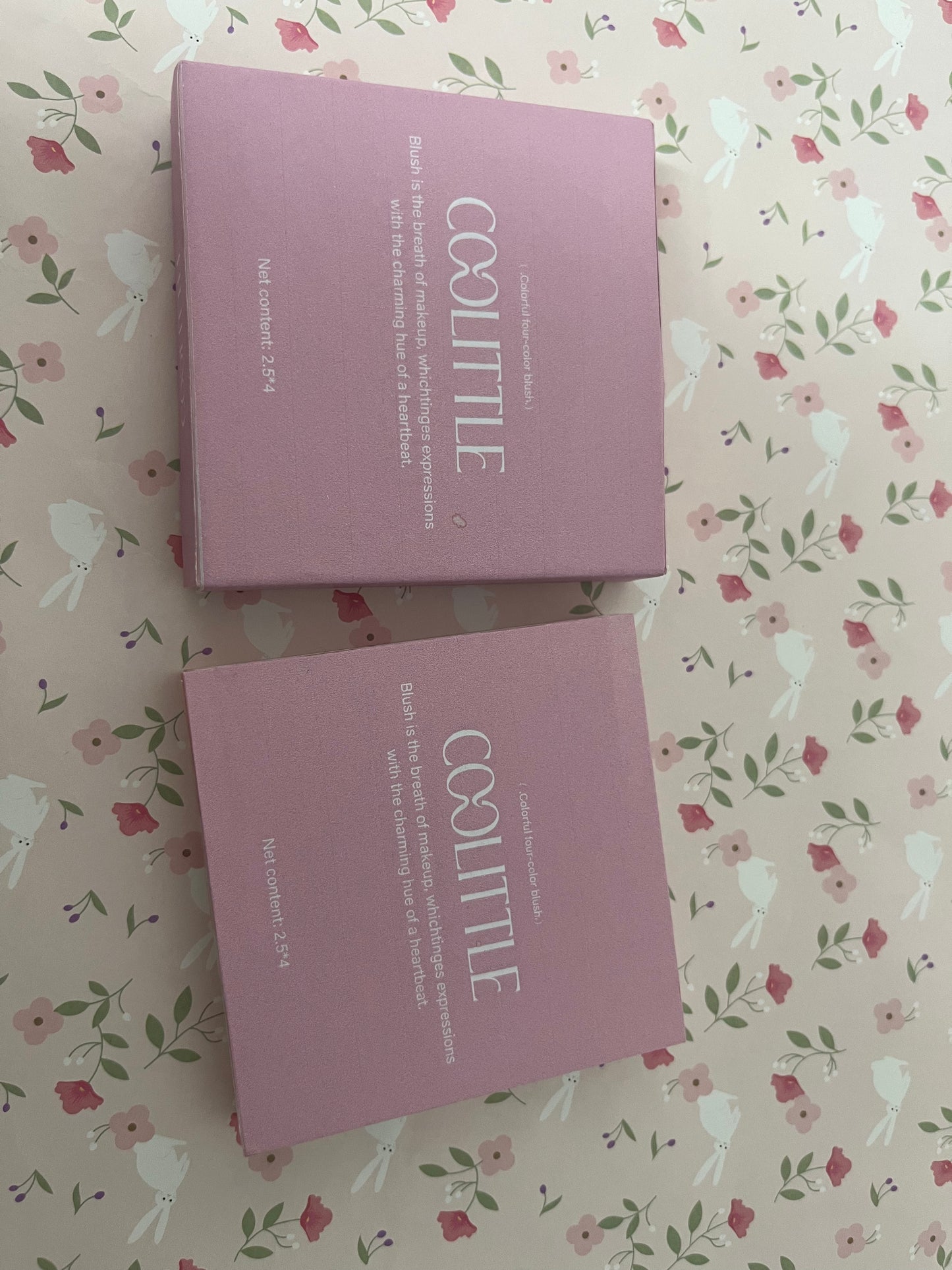 COOLITTLE Matte Blusher Powder Palette Blending Mood Cheek  4 Blendable Shades Fairy Pink Blusher in Lightweight Smooth Powder Vegan Makeup 1.84 ounces